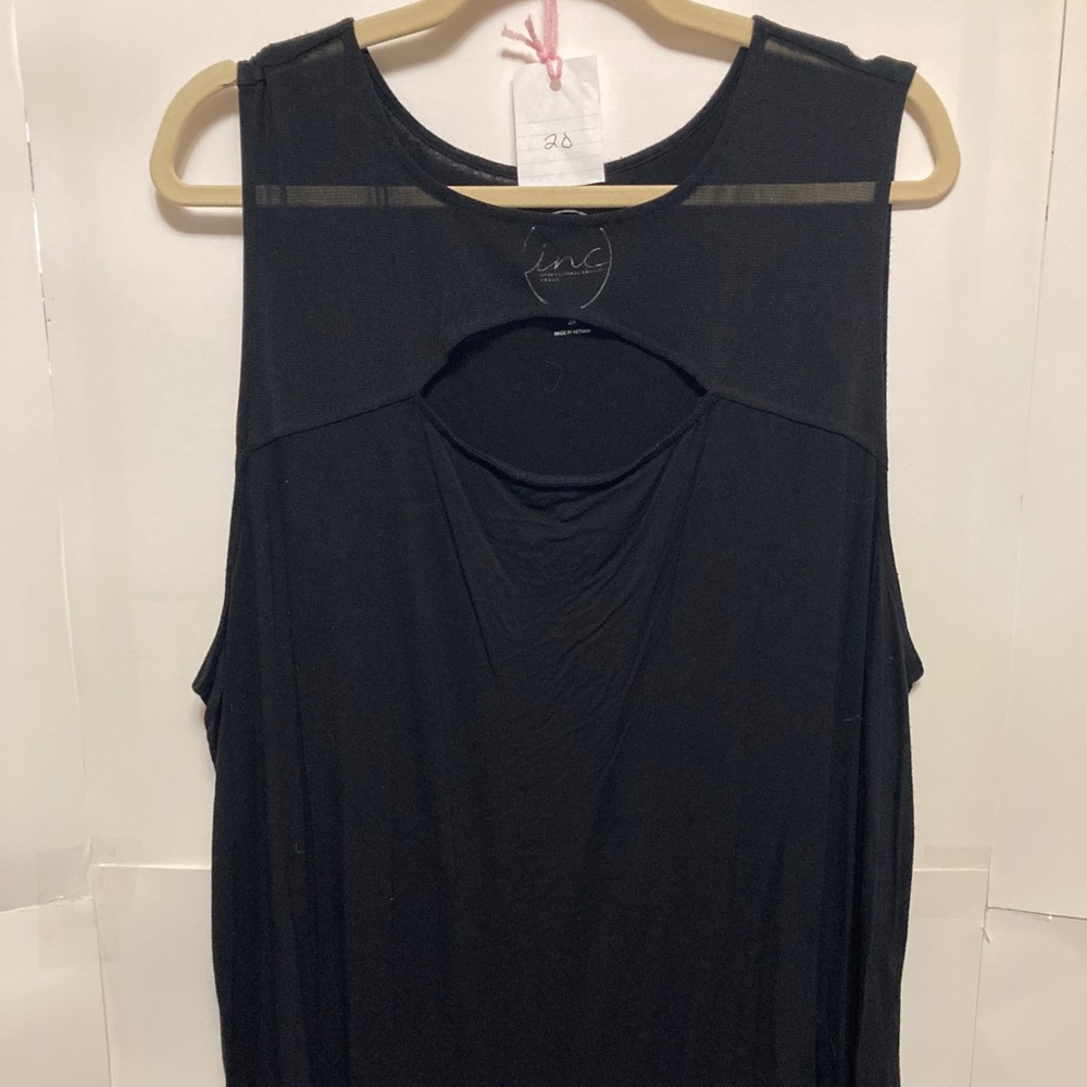Soft Black Cutout Tank